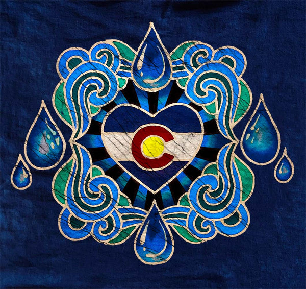 Cool Colorado Rain - Handmade Batik